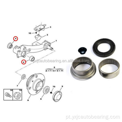 Kit de reparação KS55904, Peugeot 206 Auto Parte Kit Rolamento